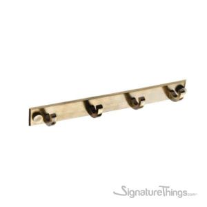 J-DX-109 Brass Wall Mounted Hook Bar- Antique Brass