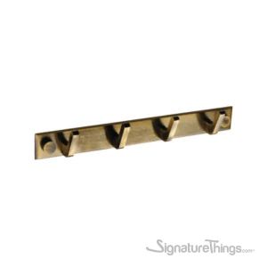 J-DX-120 Brass Wall Mounted Hook Bar - Antique Brass
