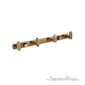 J-DX-124 Brass Wall Mounted Hook Bar - Antique Brass