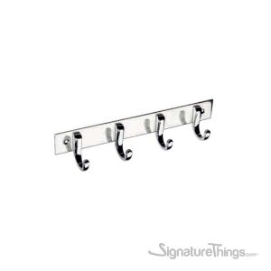 J-DX-302 Brass Wall Mounted Hook Bar - Polished Chrome