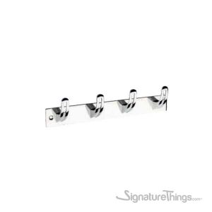 J-DX-304 Brass Wall Mounted Hook Bar - Polished Chrome