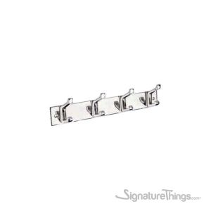 J-DX-307 Brass Wall Mounted Hook Bar - Polished Chrome